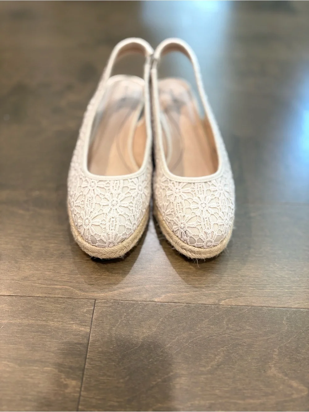 LifeStride Crochet Espadrille Slingback Wedges – Size 9